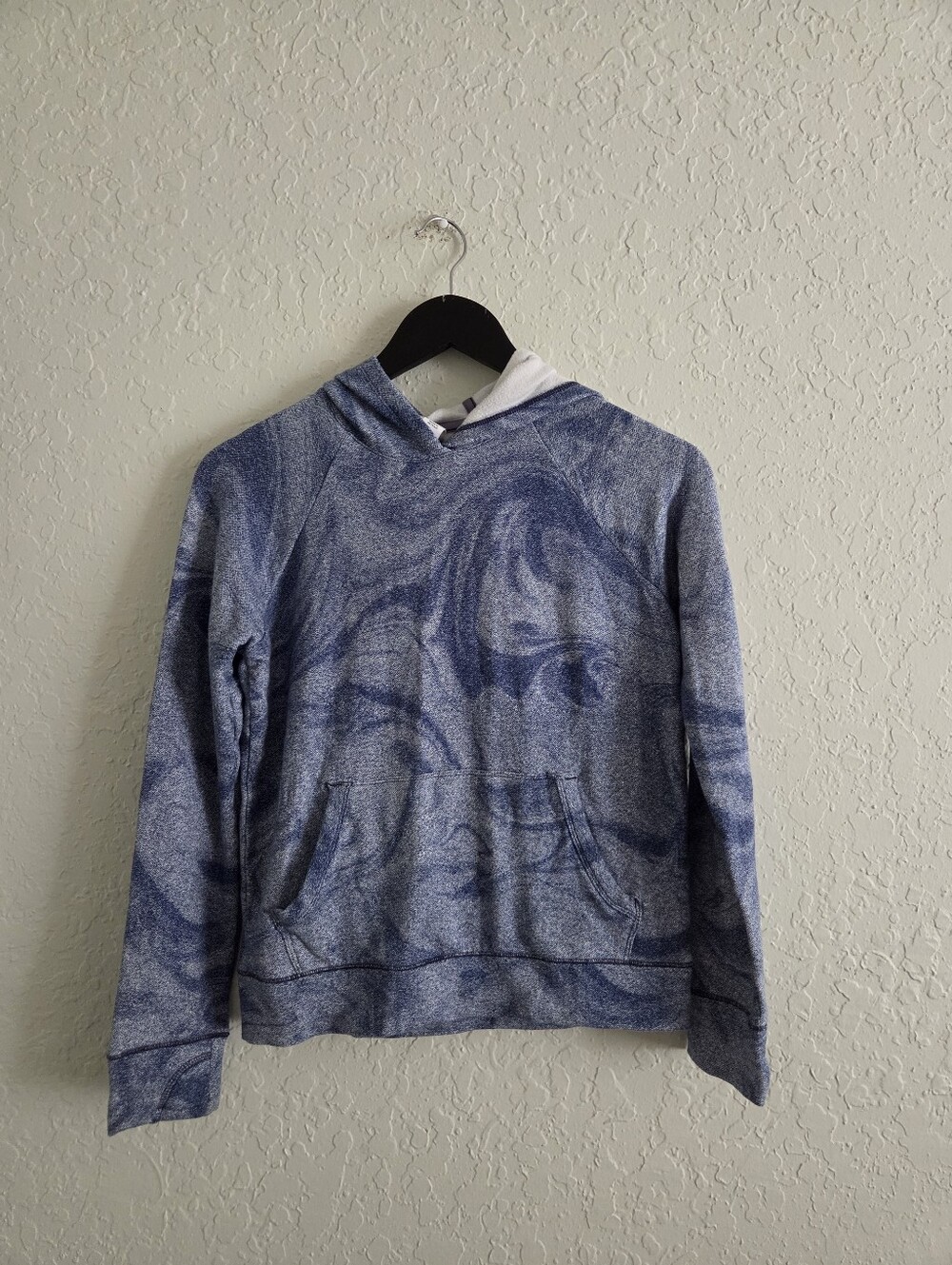 Athleta Girl Blue Swirl Pullover Hoodie